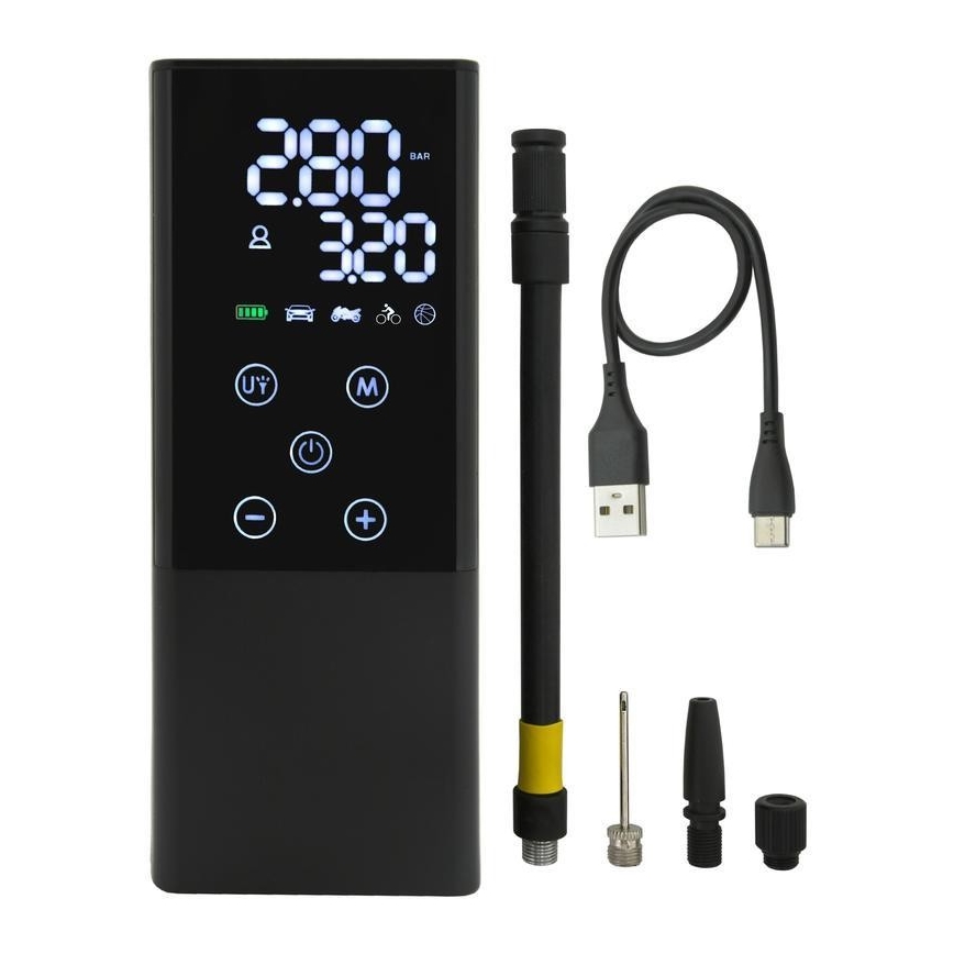 Skaitmeninis kišeninis kompresorius 4000 mAh 5V juoda