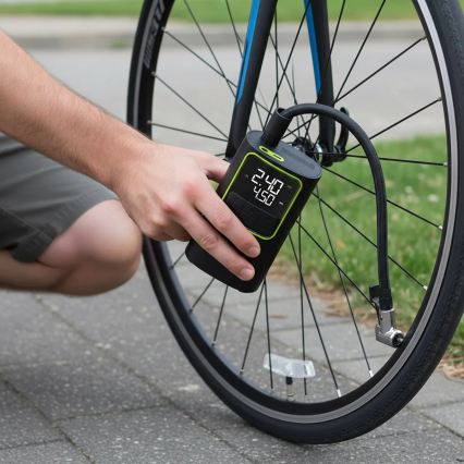 Skaitmeninis kišeninis kompresorius 5 V, 4000 mAh, juodas