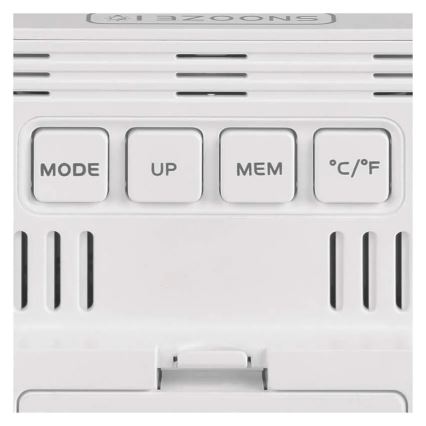 Skaitmeninis termometras su drėgmės matuokliu 1xAA baltas