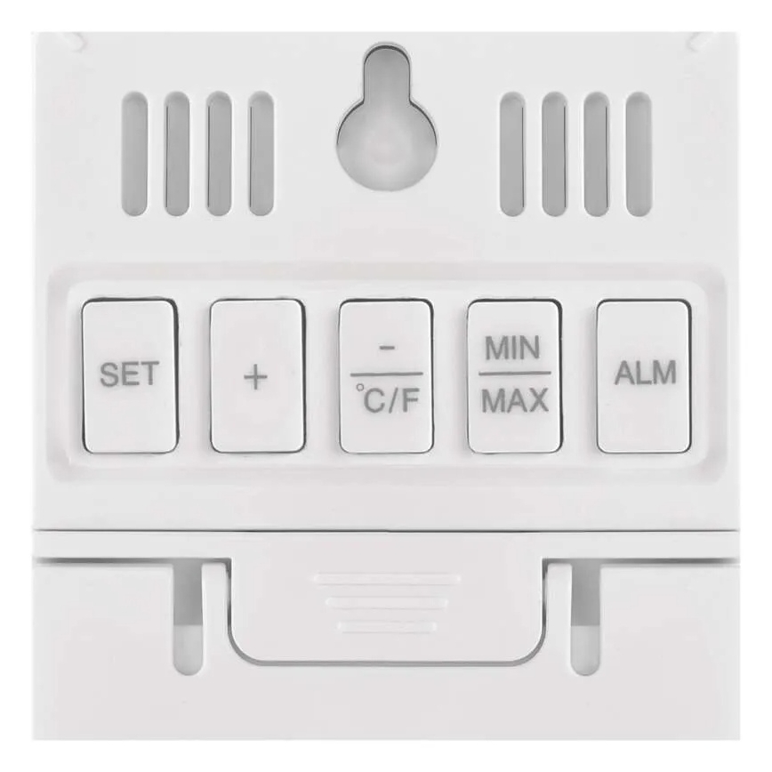 Skaitmeninis termometras su drėgmės matuokliu 2xAAA baltas