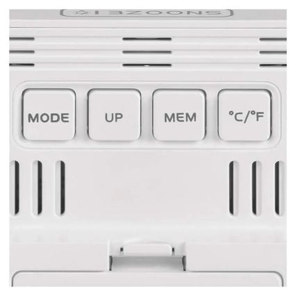 Skaitmeninis termometras su higrometru 1xAA baltas