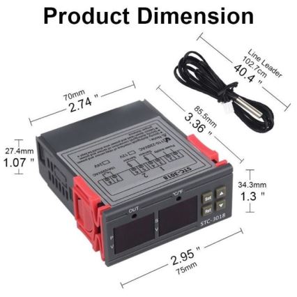 Skaitmeninis termostatas 3W/230V