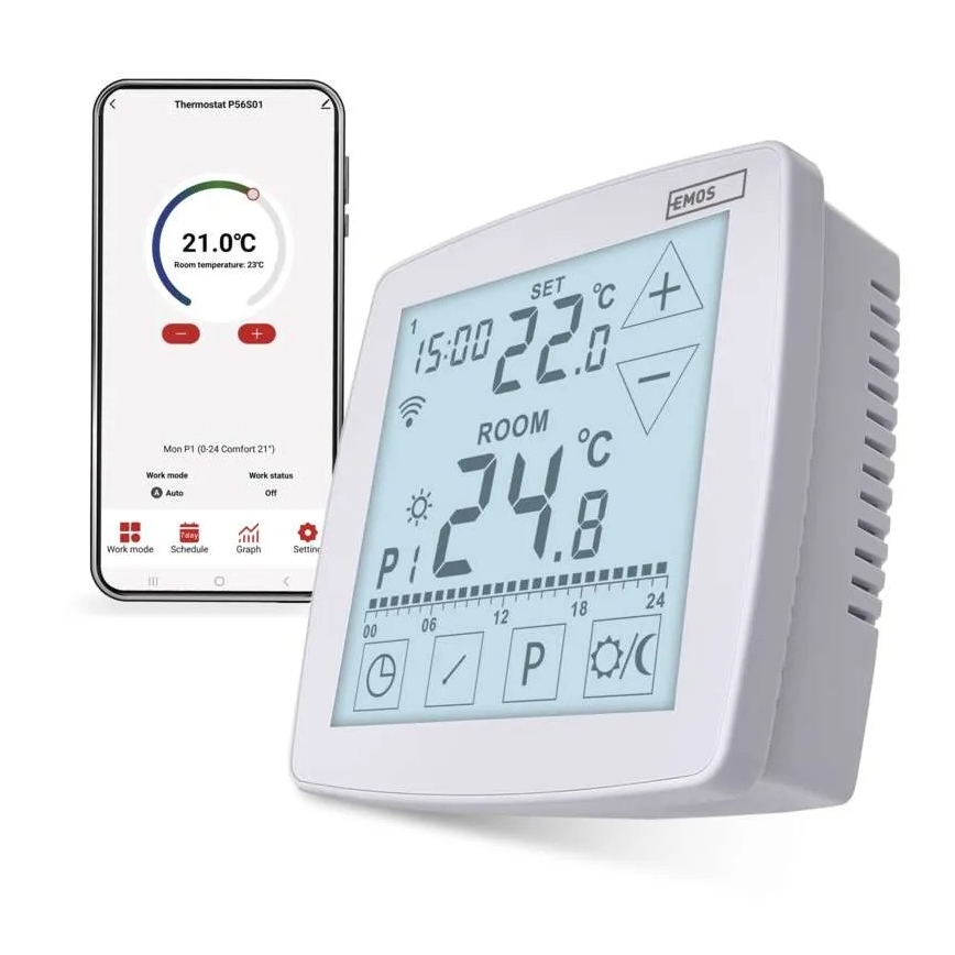 Skaitmeninis termostatas GoSmart 230V/16A Wi-Fi