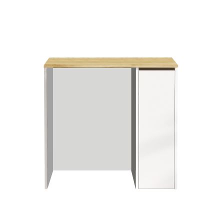 Skalbimo mašinos spintelė su sandėliavimo vieta 88,3x93,5 cm balta/graikinis riešutas