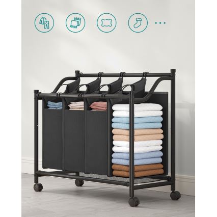 Skalbinių krepšys LINA juodas