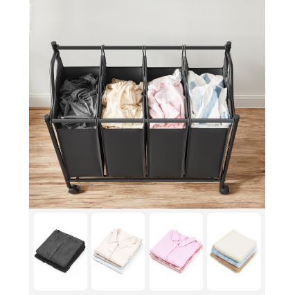 Skalbinių krepšys LINA juodas