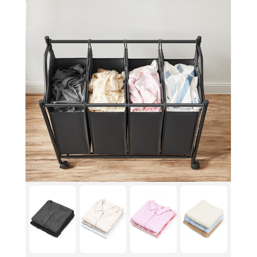 Skalbinių krepšys LINA juodas