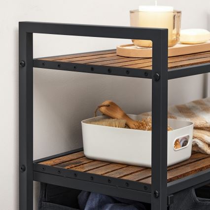 Skalbinių krepšys REX ruda/juoda