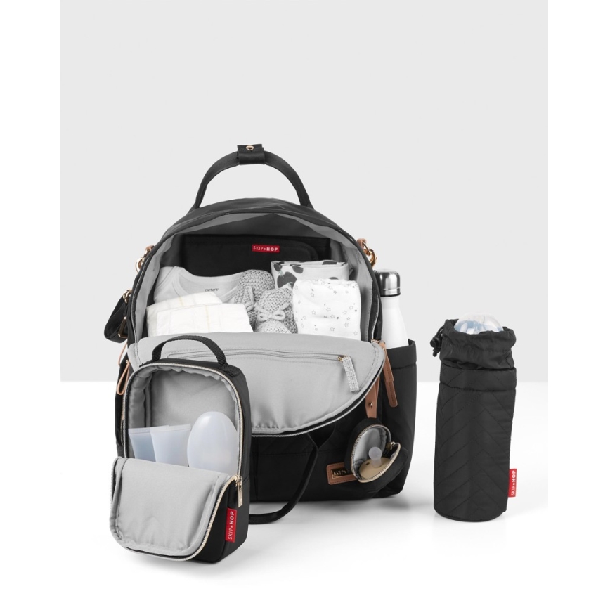 Skip Hop - 6in1 keičiamų daiktų kuprinė vežimėliui SUITE SET juoda