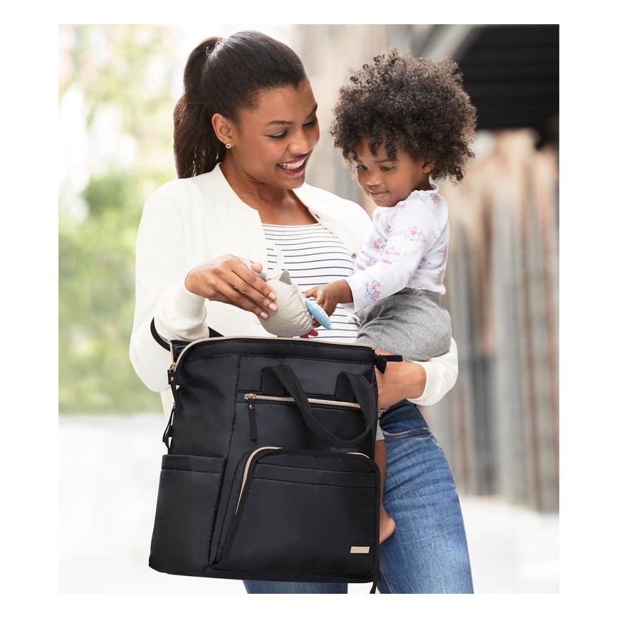 Skip Hop - Keičiamoji kuprinė vežimėliui MAINFRAME juoda