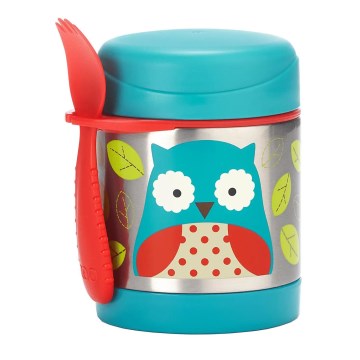 Skip Hop - Maisto termosas su šaukšteliu/šakute ZOO 325 ml pelėda