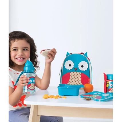 Skip Hop - Maisto termosas su šaukšteliu/šakute ZOO 325 ml pelėda