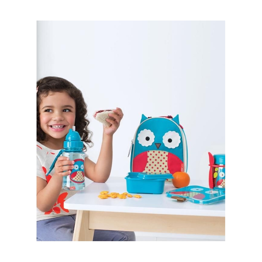 Skip Hop - Maisto termosas su šaukšteliu/šakute ZOO 325 ml pelėda