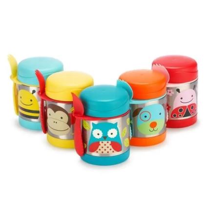 Skip Hop - Maisto termosas su šaukšteliu/šakute ZOO 325 ml pelėda