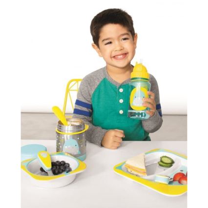 Skip Hop - Maisto termosas su šaukšteliu/šakute ZOO 325 ml ryklys