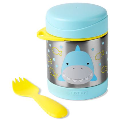 Skip Hop - Maisto termosas su šaukšteliu/šakute ZOO 325 ml ryklys