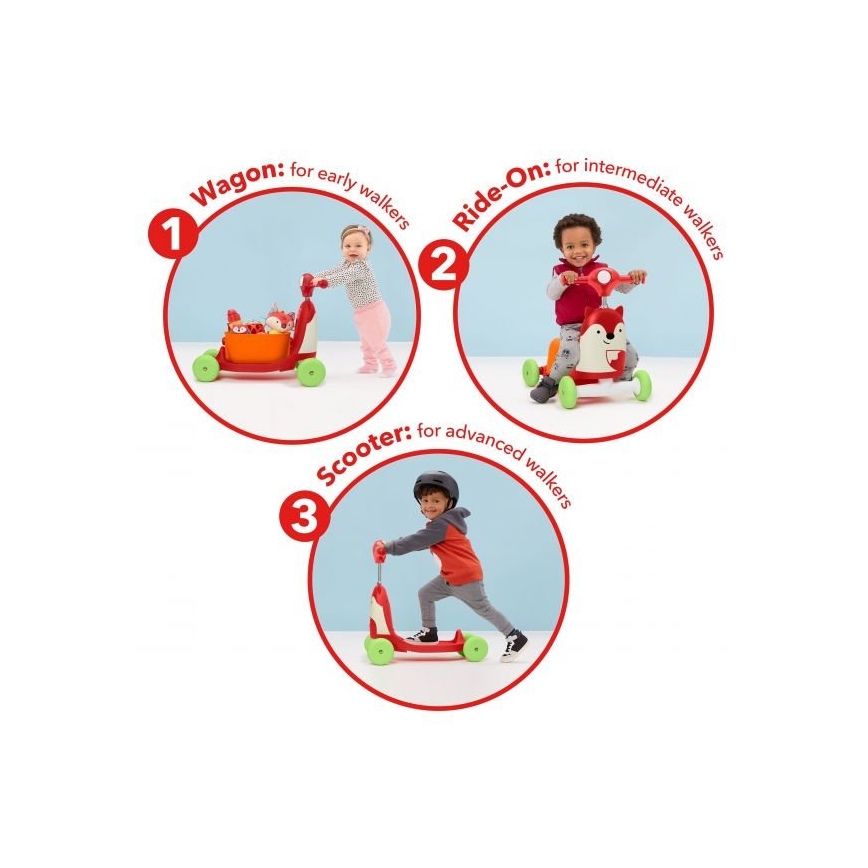 Skip Hop - Stumiamas dviratis 3in1 ZOO lapė 3xAAA