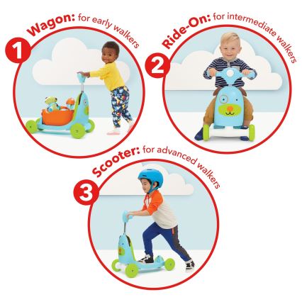 Skip Hop - Stumiamas dviratis 3in1 ZOO Šuo 3xAAA