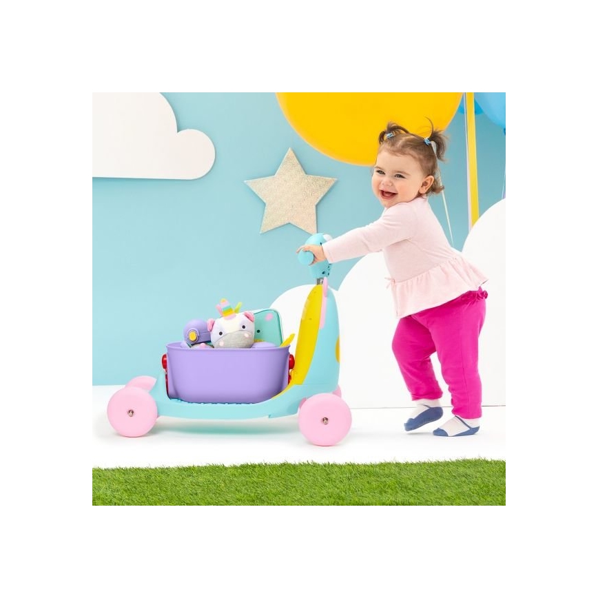 Skip Hop - Stumiamas dviratis 3in1 ZOO vienaragis 3xAAA