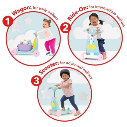 Skip Hop - Stumiamas dviratis 3in1 ZOO vienaragis 3xAAA