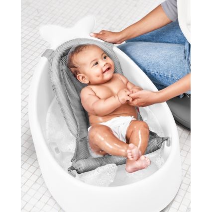 Skip Hop - Vaikiška vonelė su ergonomiška pagalvėle MOBY 3 balta