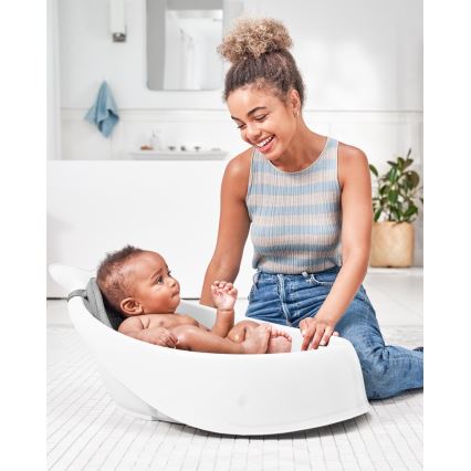 Skip Hop - Vaikiška vonelė su ergonomiška pagalvėle MOBY 3 balta