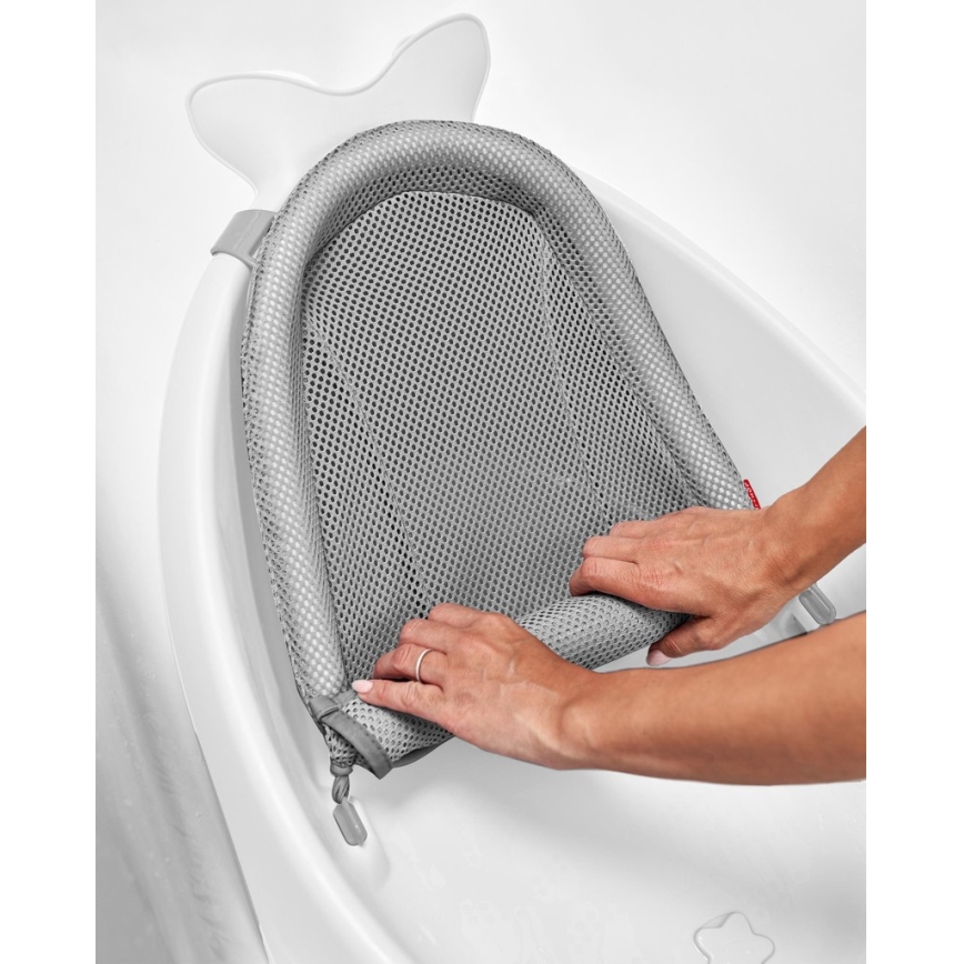 Skip Hop - Vaikiška vonelė su ergonomiška pagalvėle MOBY 3 balta