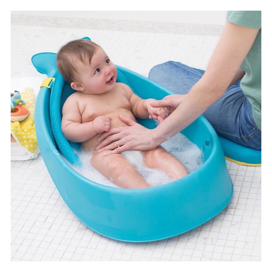 Skip Hop - Vaikiška vonelė su ergonomiška pagalvėle MOBY 3 mėlyna