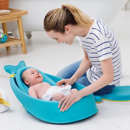 Skip Hop - Vaikiška vonelė su ergonomiška pagalvėle MOBY 3 mėlyna