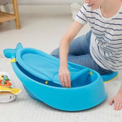 Skip Hop - Vaikiška vonelė su ergonomiška pagalvėle MOBY 3 mėlyna