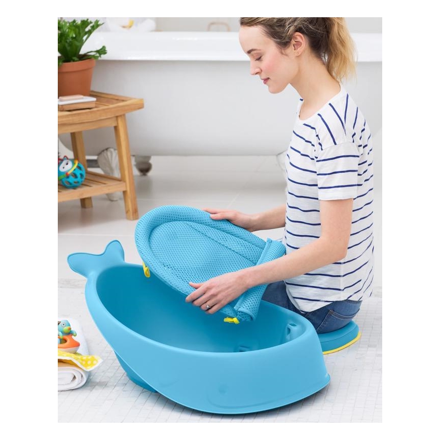 Skip Hop - Vaikiška vonelė su ergonomiška pagalvėle MOBY 3 mėlyna