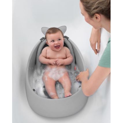 Skip Hop - Vaikiška vonelė su ergonomiška pagalvėle MOBY 3 pilka