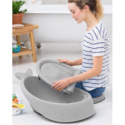 Skip Hop - Vaikiška vonelė su ergonomiška pagalvėle MOBY 3 pilka