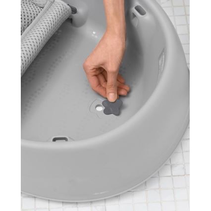 Skip Hop - Vaikiška vonelė su ergonomiška pagalvėle MOBY 3 pilka
