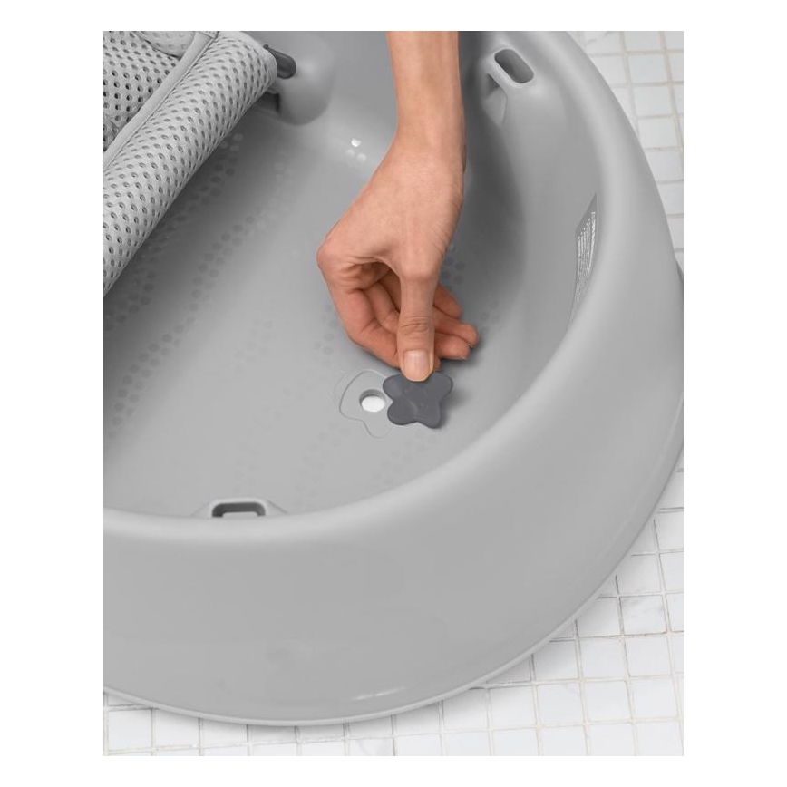 Skip Hop - Vaikiška vonelė su ergonomiška pagalvėle MOBY 3 pilka