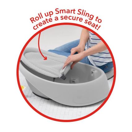 Skip Hop - Vaikiška vonelė su ergonomiška pagalvėle MOBY 3 pilka