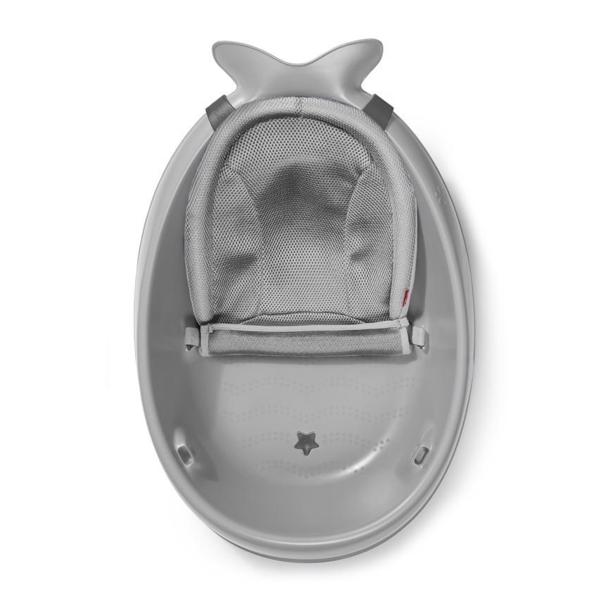 Skip Hop - Vaikiška vonelė su ergonomiška pagalvėle MOBY 3 pilka