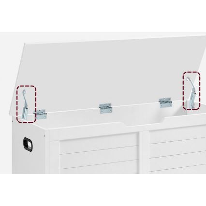 Skrynia TOVIAN 100x46x40 cm balta
