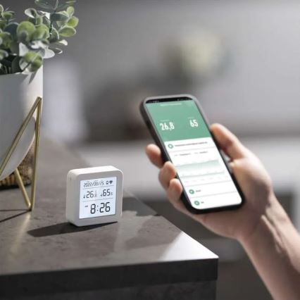 Smart Skaitmeninis termometras GoSmart 3xAAA Tuya balta