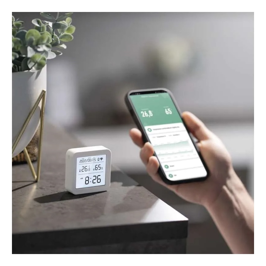 Smart Skaitmeninis termometras GoSmart 3xAAA Tuya balta
