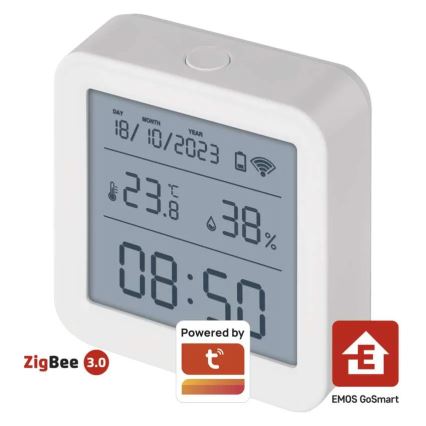 Smart Skaitmeninis termometras GoSmart 3xAAA Tuya balta