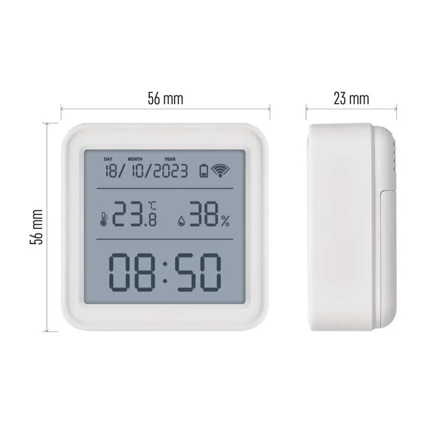 Smart Skaitmeninis termometras GoSmart 3xAAA Tuya balta