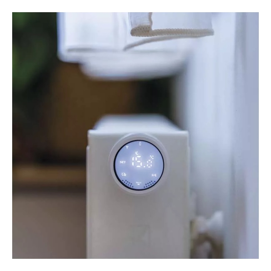 Smart termostatinė galvutė su LCD ekranu GoSmart M30x1,5 2xAA/1,5V Tuya