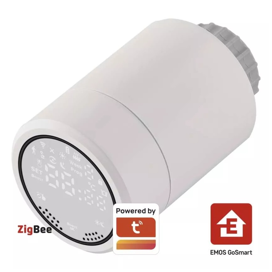 Smart termostatinė galvutė su LCD ekranu GoSmart M30x1,5 2xAA/1,5V Tuya