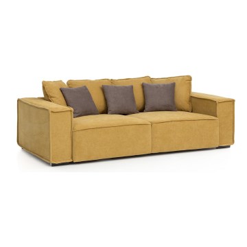 Sofa BOLZANO geltona/ruda