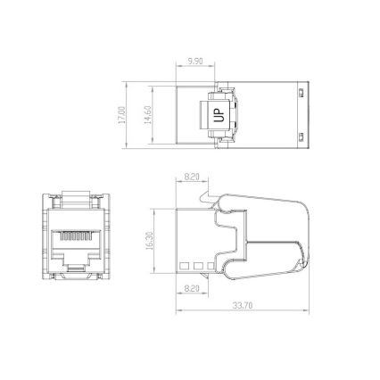 Solarix - Savisriegiai keystone CAT5E UTP