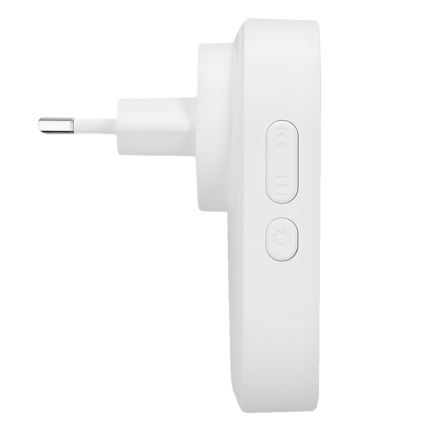 Bevielis prijungiamas durų skambutis 230V IP56 balta