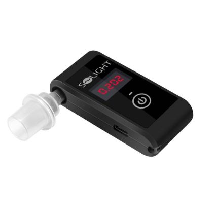 Įkraunamas mini alkotesteris su kuro elemento jutikliu, 0,0–5,0 ‰ BAC, jautrumas 0,08 ‰, 5 V