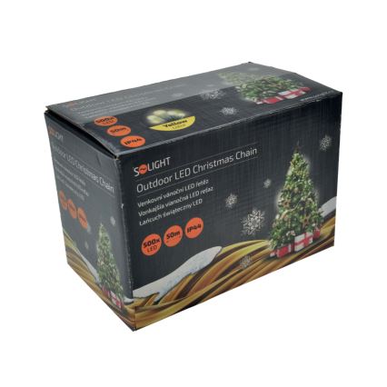 LED lauko girlianda, 500 LED, 8 funkcijų, IP44, 55 m, šiltai balta