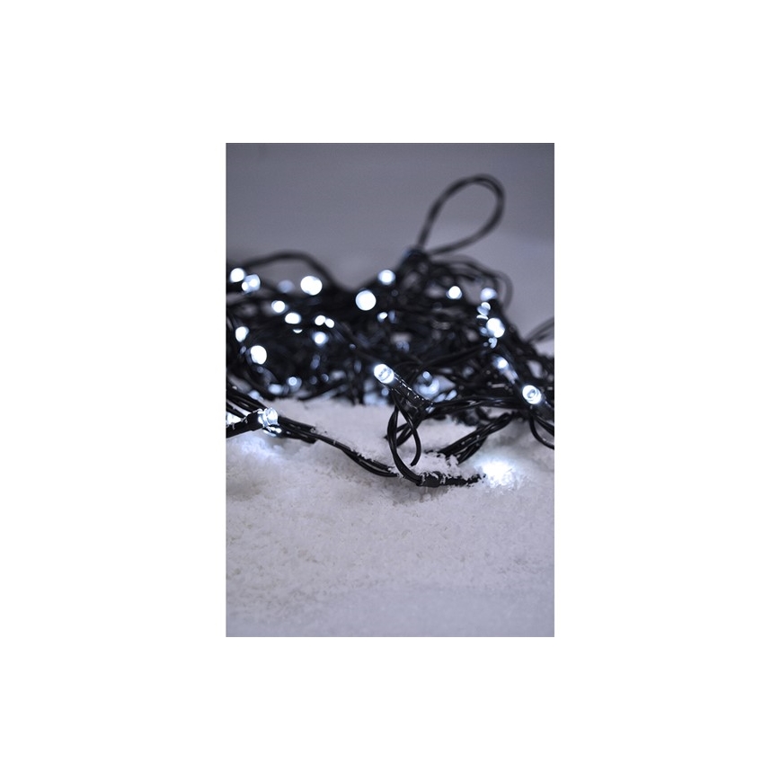 LED Kalėdinė girlianda 400xLED/8 funkcijos 25 m IP44 šaltai balta